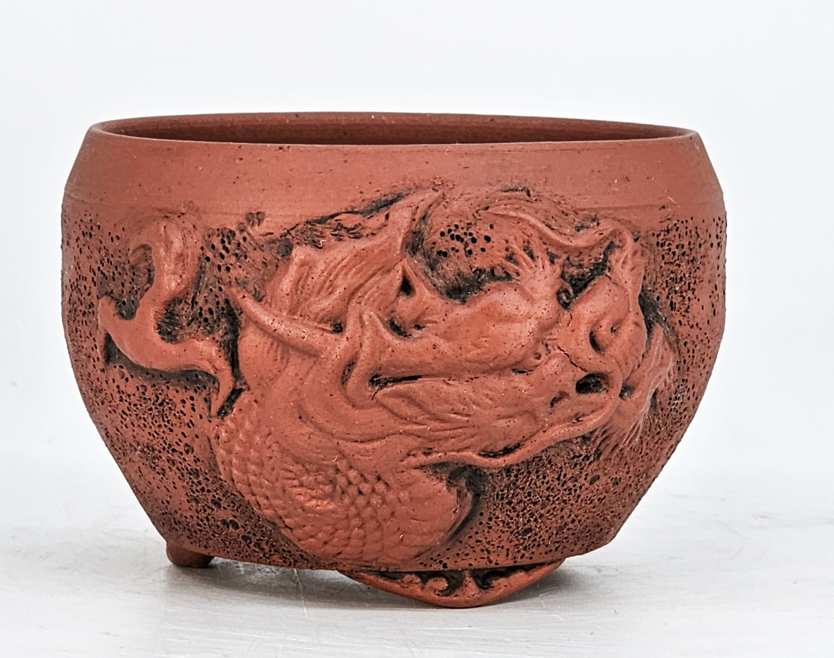Bonsaischale Kakuzan Tokoname Drachenschale 10x7,3cm